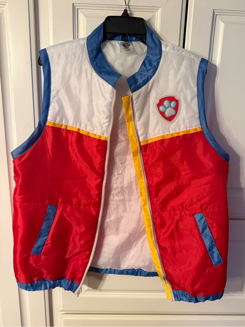 Paw Patrol vest Jacket White Blue Red Yellow size small medium